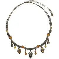 Behave - Vintage ketting bruin - Retro herfstlook - Nikkelvrij