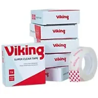 Viking Plakband Transparant 19 mm (B) x 33 m (L) PP (Polypropeen) 6 Rollen