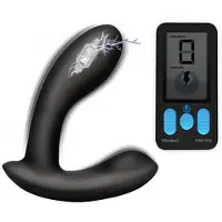 XR Brands - E-Stim Pro Siliconen Electrosex Vibrerende Prostaat Buttplug Met Afstandsbediening