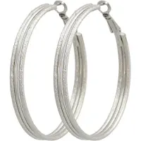 Behave - Oorringen - Mat/Glanzend Zilverkleur - 4,8 cm