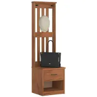 vidaXL Kapstok SANDNES 45x40x159,5 cm massief grenenhout
