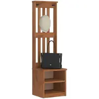vidaXL Kapstok SANDNES 45x40x159,5 cm massief grenenhout
