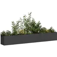 Super Merchant Plantenbak 280x40x40 cm koudgewalst staal zwart