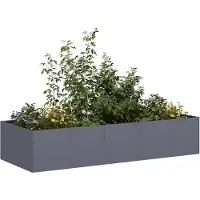 vidaXL Plantenbak 200x80x40 cm staal antracietkleurig
