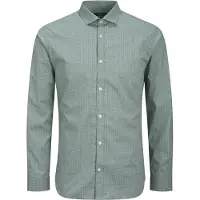 Jack & Jones Overhemd 'JPRBLABLACKPOOL' jade groen / lichtgroen / wit