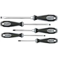 FAMEX 7705-5 Schroevendraaierset uit Duitse productie - 5-delig, Chroom-Vanadium-Molybdeen-Staal
