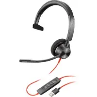 HP Poly Blackwire C5220 On Ear headset Computer Kabel Stereo Zwart Noise Cancelling Headset, Volumeregeling, Microfoon