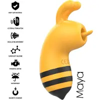 Intense Fun - MAYA STIMULATOR BEE GEEL/BLAUW | VIBRATOR | VIBRATOR VOOR VROUWEN | SEKSSPEELTJES VOOR VROUWEN | SEX TOYS VOOR VROUWEN | MINI VIBRATOR