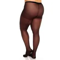 Glamory Amore - Panty met naad - 20 den - maat 3XL - zwart