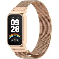 Strap-it Milanese band / Milanees bandje met magneetsluiting - geschikt voor de Xiaomi Smart Band 9 Active (rosé goud)
