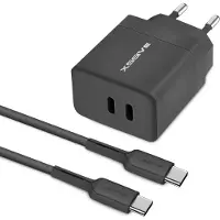 Xssive Snellader met USB C Kabel - 1 Meter - Dual Charger - 2 Poorten