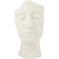 J-Line bloempot David - keramiek - wit - large - Ø 36 cm