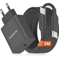 Xssive 25W Super Fast Charger met USB C naar USB C Kabel 3 Meter - Snellader - Geschikt voor Samsung S24, S23, S22, S21, S20 etc.,