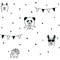 A.S. Création Little Love zwart behang | 381382