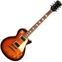 SX Elektrische gitaar - EH3D-DS - LP Custom-stijl - Set Neck - 2x Humbucker - Quilted Maple Top - Tobacco Sunburst