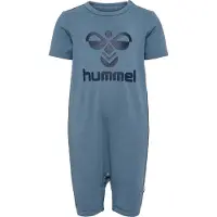Hummel Romper s/s - hmlMads - Blue Mirage - - 62 - Rompers Korte Mouw