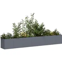 vidaXL Plantenbak 280x40x40 cm koudgewalst staal antracietkleurig