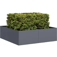vidaXL Plantenbak 100x100x30 cm staal antracietkleurig