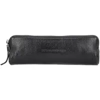 Hide & Stitches Leren Make Up / Pen Etui Porto Zwart
