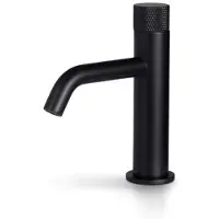 Blue Microphones Bron Facet wastafelkraan eengreeps gekartelde greep mat zwart