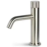 Blue Microphones Bron Facet wastafelkraan eengreeps gekartelde greep geborsteld nikkel