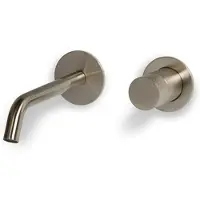 Blue Microphones Bron Facet inbouw wastafelkraan 18 cm gekartelde greep geborsteld nikkel