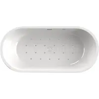 Xenz Rens vrijstaand bubbelbad 190x90 cm met RB2v whirlpool wit