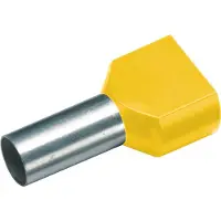 Cimco 18 2480 Dubbele adereindhulzen 6 mm² Deels geïsoleerd Geel 100 stuk(s)