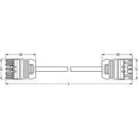 Wago Vooraf Geassembleerde B2ca 5G1.5 Interconnect Kabel 4M Blauw - 771-9285/016-401