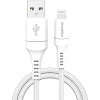 IMoshion Lightning naar USB kabel - Non-MFi - Gevlochten textiel - 2 meter - Wit