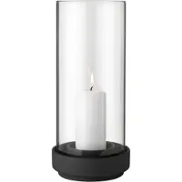 Stelton Hurricane Candle Holder L Stoneware/s - Kandelaars Glas Black - 496