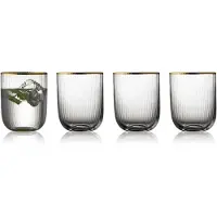 Lyngby Glas Palermo Gold tumblerglas 35 cl 4-pack Transparant-goud