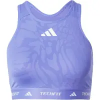 Adidas Performance Techfit Medium-support High-neck Print Bra Maat: S (C-D) | Sport BH's Outlet | Dames | Blauw