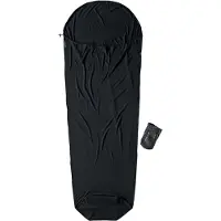 Cocoon - Merino Wolle MummyLiner - Reisslaapzak 220 x 80/60 cm, zwart