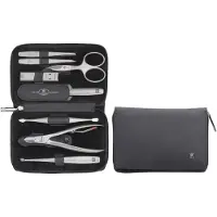 Zwilling Manicureset Beauty Etui Zwart Leder Ritssluiting (8-Delig)