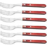 Tramontina Steakvork JUMBO, set van 6 stuks, rood, Tramontina