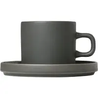 Blomus Koffiekop en Schotel Pilar Agave Green (Set van 2)