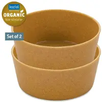 Koziol Plastic schaal CONNECT, set van 2 stuks, 890 ml, natuurlijk hout, Koziol