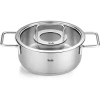 Fissler Kookpan Pure Collection Laag met Glasdeksel 24 cm