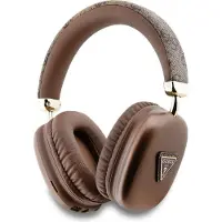 GUESS PU Lederen 4G Driehoek Logo Bluetooth Stereo Hoofdtelefoon Bruin (Draadloze), Koptelefoon, Bruin