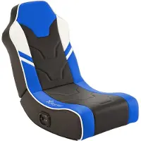 X Rocker Gamestoel - Shadow - inklapbaar - 2.0 audio - 2 speakers - floor rocker – zwart/blauw ()