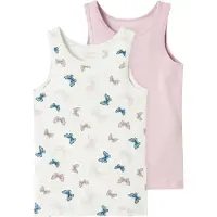 Name it Onderhemd crème / marine / mauve / rosa