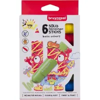 Bruynzeel Kids - plakkaatverfstick - 6 basiskleuren