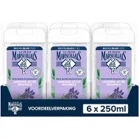 Le Petit Marseillais douchegel voordeelverpakking - lavendel uit de Provence - extra zachte douchecrème - hydraterend - 6 x 250ml