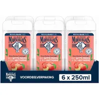 Le Petit Marseillais douchegel voordeelverpakking - Bio Witte Perzik & Bio Nectarine - extra zacht - hydraterend - 6 x 250 ml