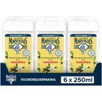 Le Petit Marseillais douchegel voordeelverpakking - bio vanillemelk - extra zachte douchecrème - hydraterend - 6x250ml