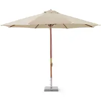 Hillerstorp Parasol Luxe Houten 330 Cm - Parasols en parasolvoeten Polyester Beige - 4000022000