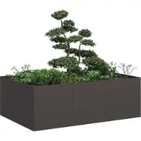 vidaXL Plantenbak 120x80x40 cm staal zwart