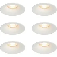 QAZQA Set van 6 inbouwspots wit GU10 50mm - Gijs