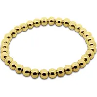 CO88 Collection - 8CB-91344 - stalen kralenarmband vrouwen - 6 mm - goudkleurig